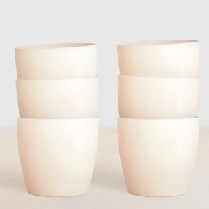 Aanbieding Bio plantenpotten bundel wit - P12 (6 stuks)