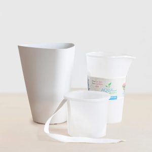 Aanbieding Zelfwaterende bloempot - Basel - Wit - P12